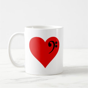 Bass Heart Coffee Mug