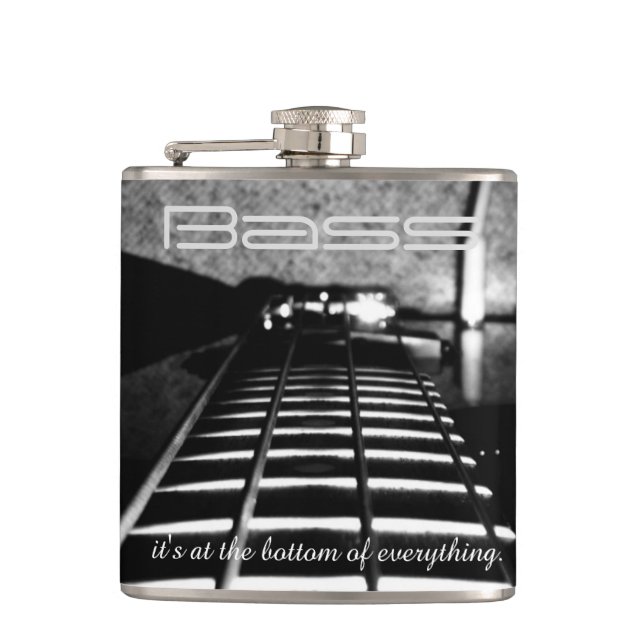 Bass Is At the Bottom of Everything Music Flask (Front)