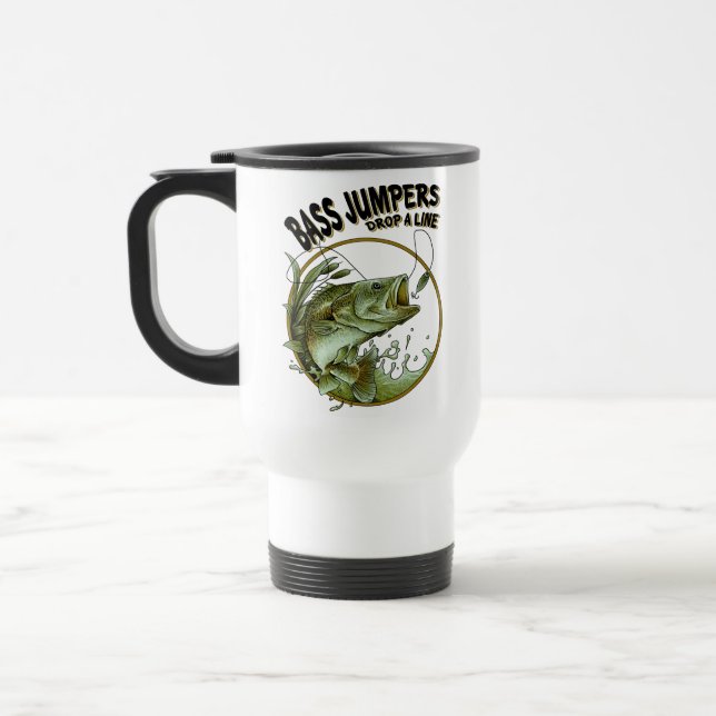 Bass Jumpers FIshing Travel Mug (Left)