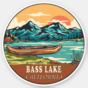 Bass Lake California Boating Fishing Emblem