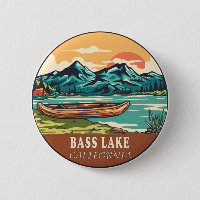 Bass Lake California Boating Fishing Emblem
