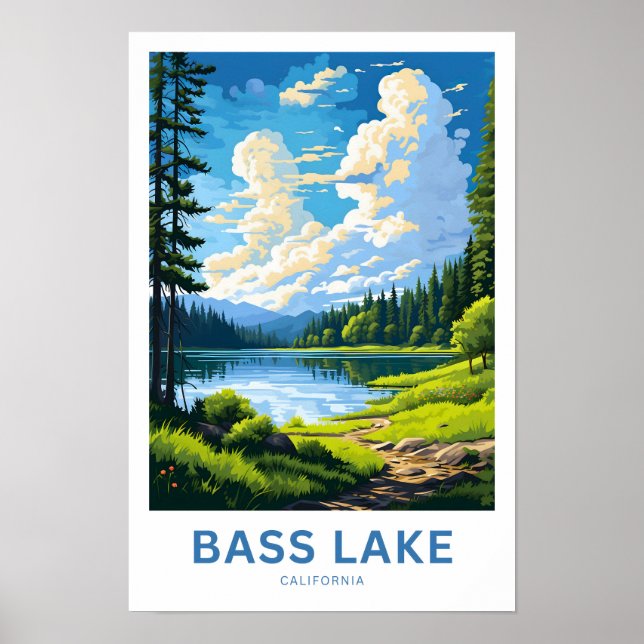 Bass Lake California Travel Print (Front)