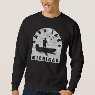 Bass Lake Fishing Michigan Sweatshirt