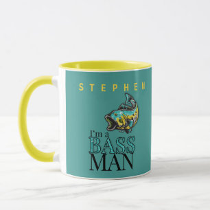 Bass Man Humour with Name Mug