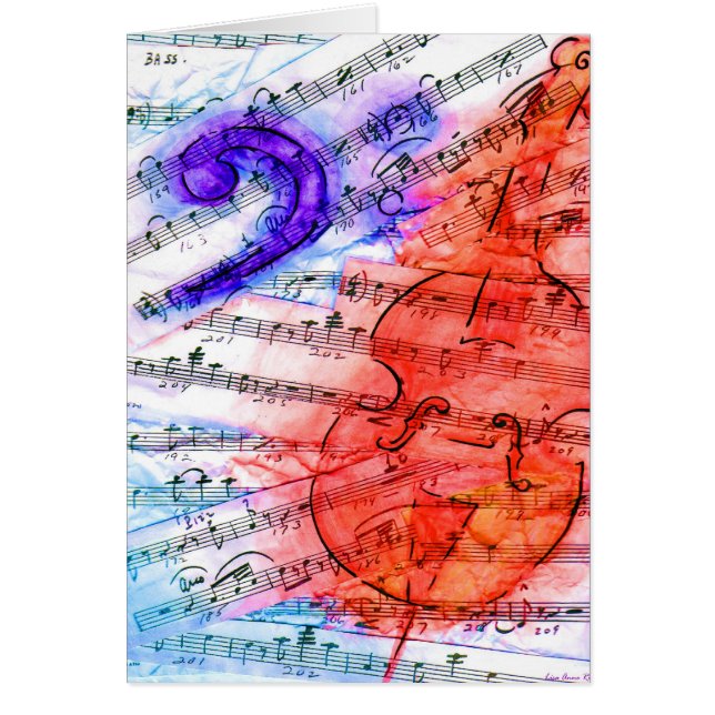 Bass Music Cut Sheet - Card (Front)