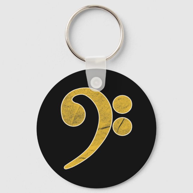 Bass Music Guitar Musician Key Ring (Front)