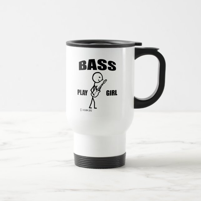 Bass Play Girl Travel Mug (Right)