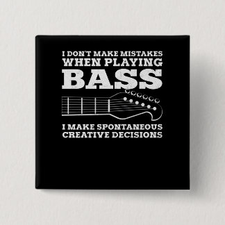 Bass Player 15 Cm Square Badge
