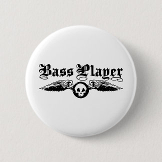 Bass Player 6 Cm Round Badge