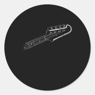 Bass Player Bass Guitar Musical Design Classic Round Sticker