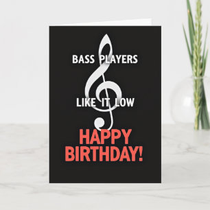 Bass Player Birthday Card