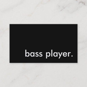 bass player. business card