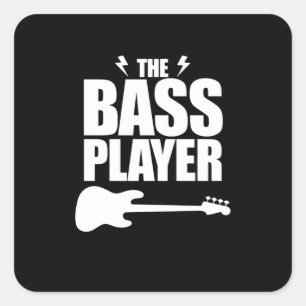 Bass Player Guitar Playing Music Musician Guitaris Square Sticker