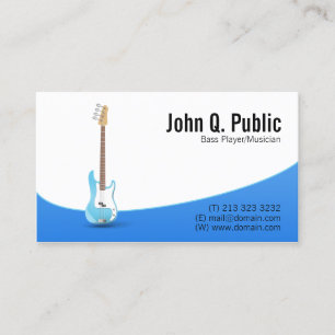 Bass Player Guitarist Musician Business Card
