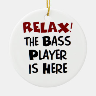 bass player here ceramic tree decoration