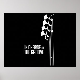 Bass Player In Charge of the Groove Poster