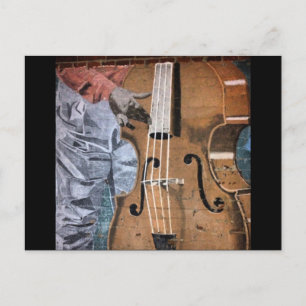 Bass Player Mural Downtown Fresno Postcard