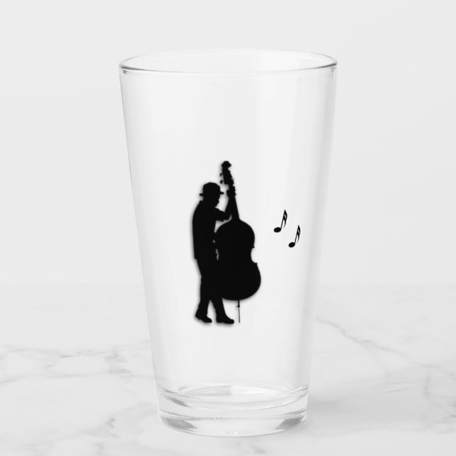 Bass Player Musician  Glass (Front)