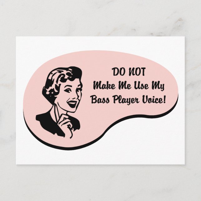 Bass Player Voice Postcard (Front)