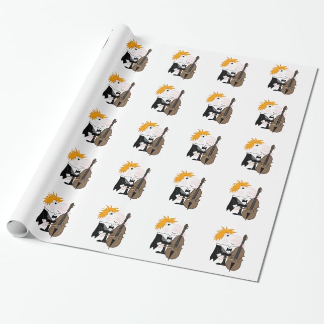 Bass Player Wrapping Paper (Unrolled)