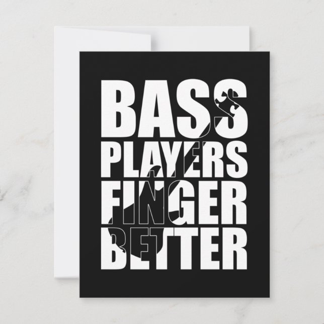 Bass players fingers better thank you card (Front)