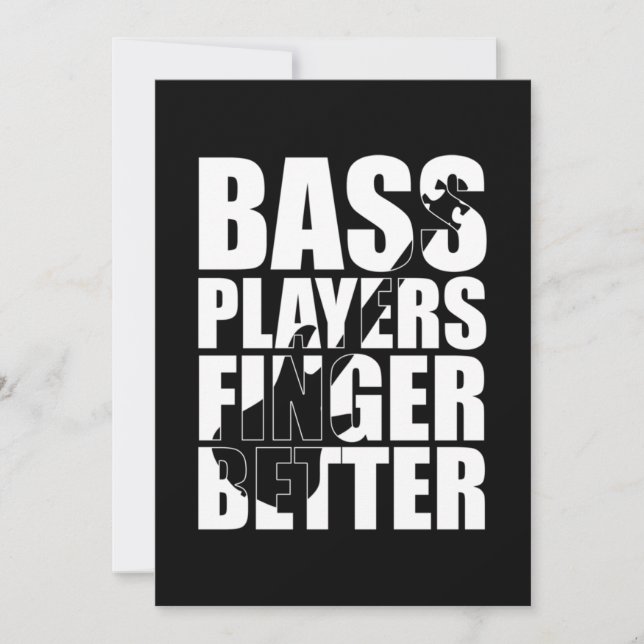 Bass players fingers better thank you card (Front)