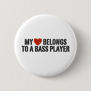 Bass Players Girl 6 Cm Round Badge