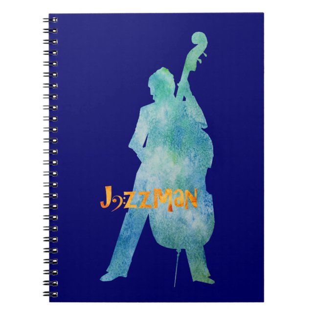 Bass Playing Jazzman Notebook (Front)