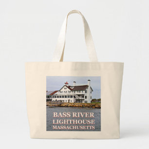 Bass River Lighthouse Massachusetts Jumbo Tote Bag