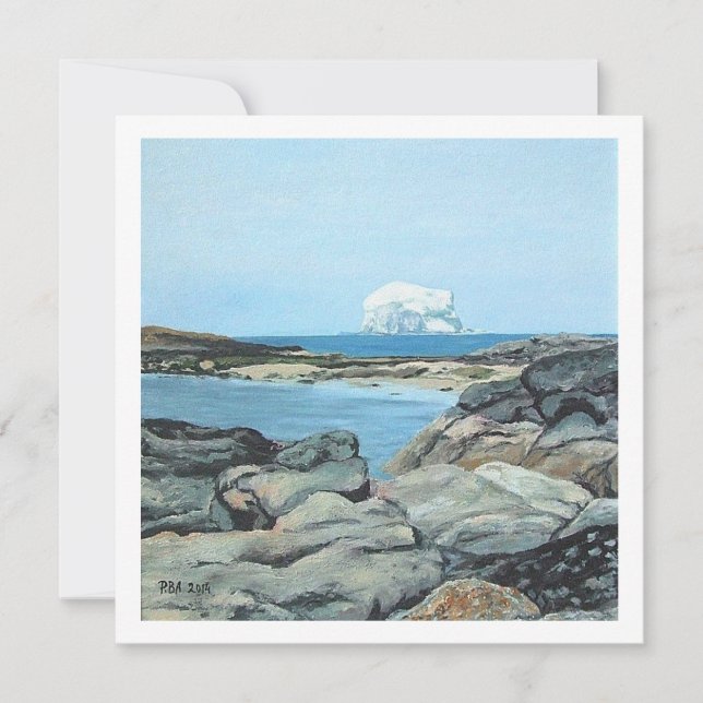 Bass Rock, North Berwick, Scotland fine art  Holiday Card (Front)