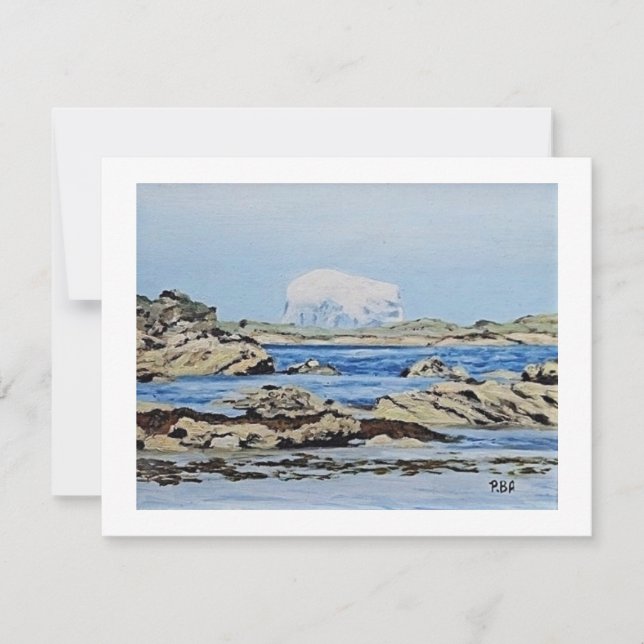 Bass Rock, North Berwick, Scotland fine art Holiday Card (Front)