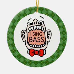 Bass Singer Christmas Music Ornament