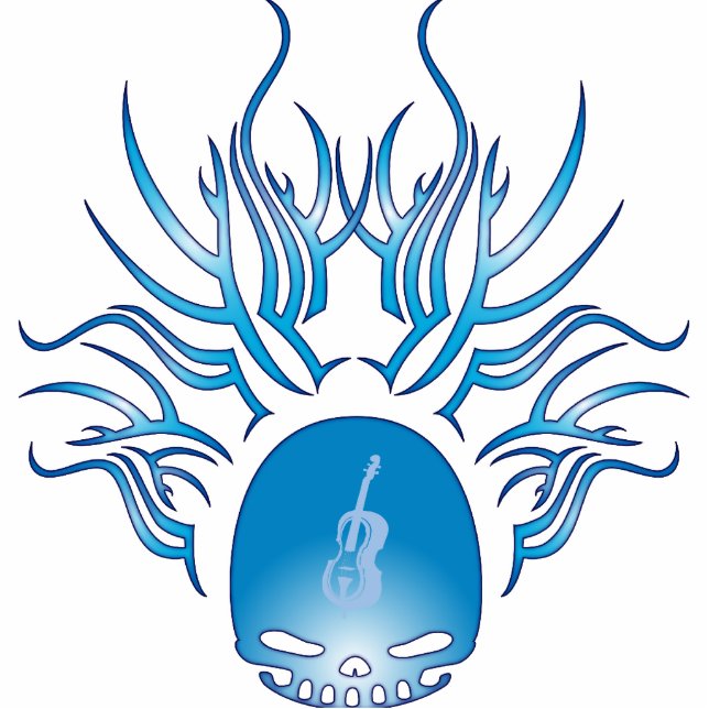 Bass Skull Photo Sculpture Decoration (Front)