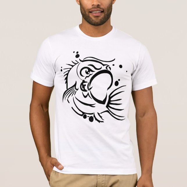 bass solid black T-Shirt (Front)