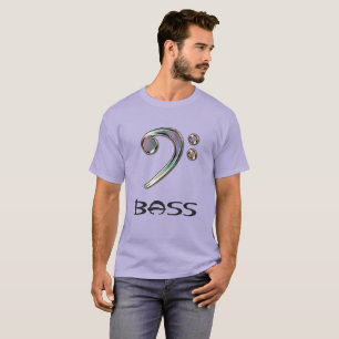 Bass Tee ~ Rainbow Bass Clef Music Tee