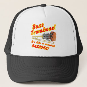 Bass Trombone Musical Bazooka Trucker Hat