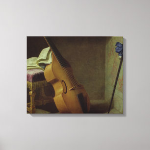 Bass Viol, Score Sheet and a Sword, 1693 Canvas Print