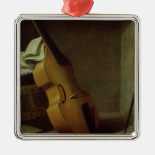 Bass Viol, Score Sheet and a Sword, 1693 Metal Tree Decoration