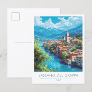 Bassano del Grappa Italy Vintage Travel Postcard