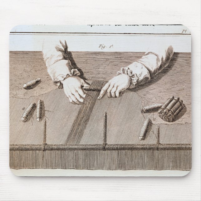 Basse-Lisse technique at the Gobelins tapestry Mouse Mat (Front)