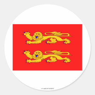 Basse-Normandie flag Classic Round Sticker