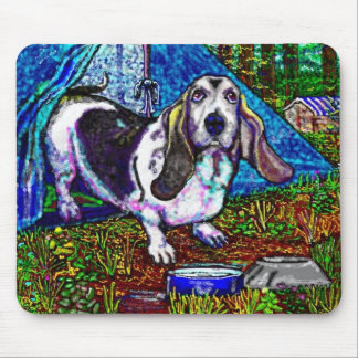 Basset Camping Mousepad