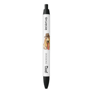 Basset Dad Black Ink Pen
