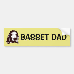 Basset Dad Bumper Sticker