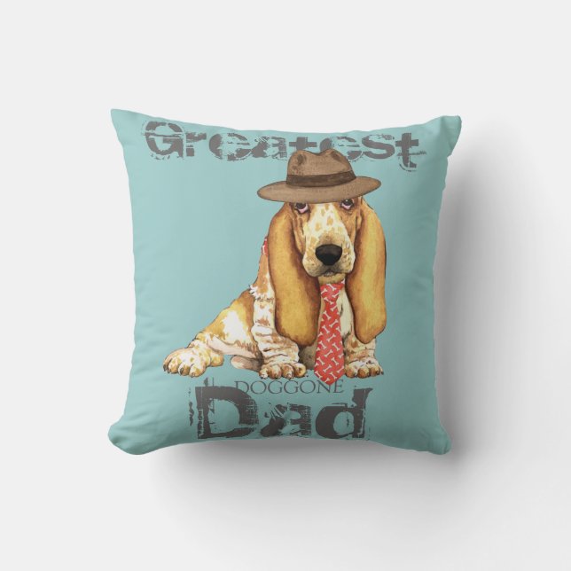Basset Dad Cushion (Front)