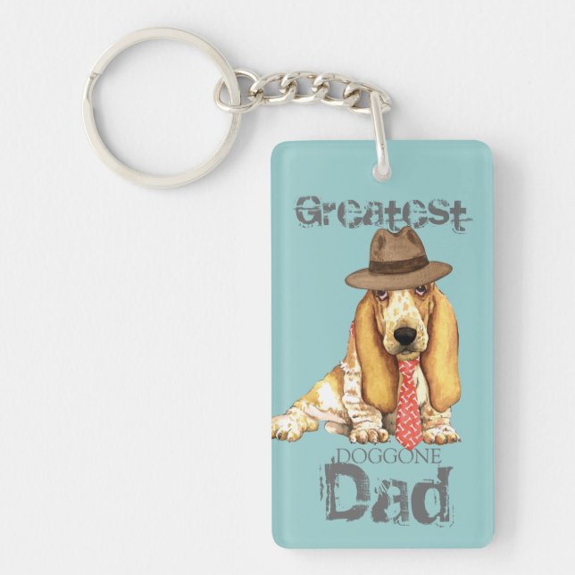Basset Dad Key Ring (Front)
