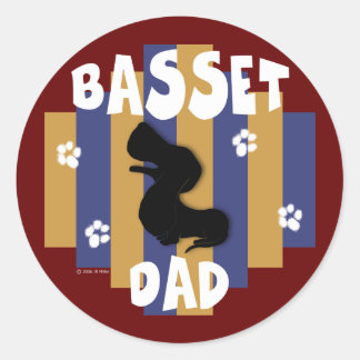 Basset Dad Stickers