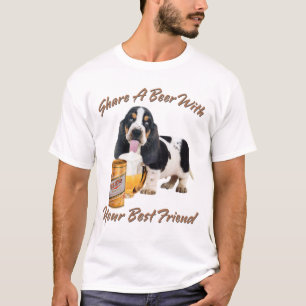 Basset Drinking a beer T-Shirt