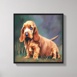 Basset Fauve de Bretagne - Dog Portrait Canvas Print