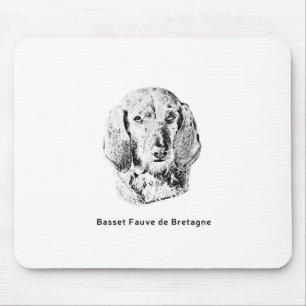 Basset Fauve de Bretagne Drawing Mouse Mat